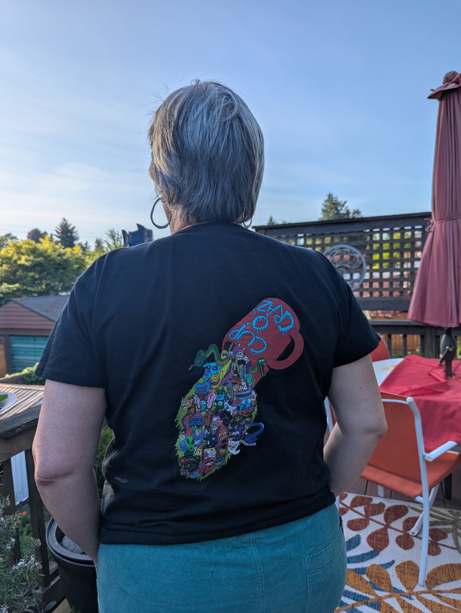 Cup O' Crazy t-shirt, big design on back